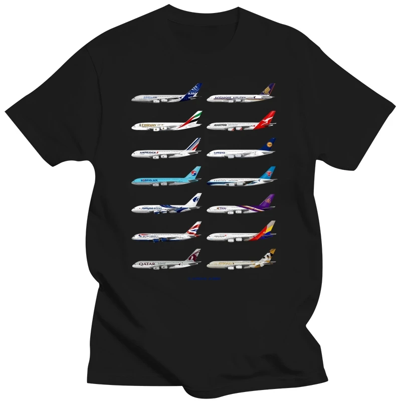 Cotton Tshirt mens summer Tops summer tshirt AIRBUS AVIATION Flight T-shirt men cotton top Man Brand T-shirt Bigger size