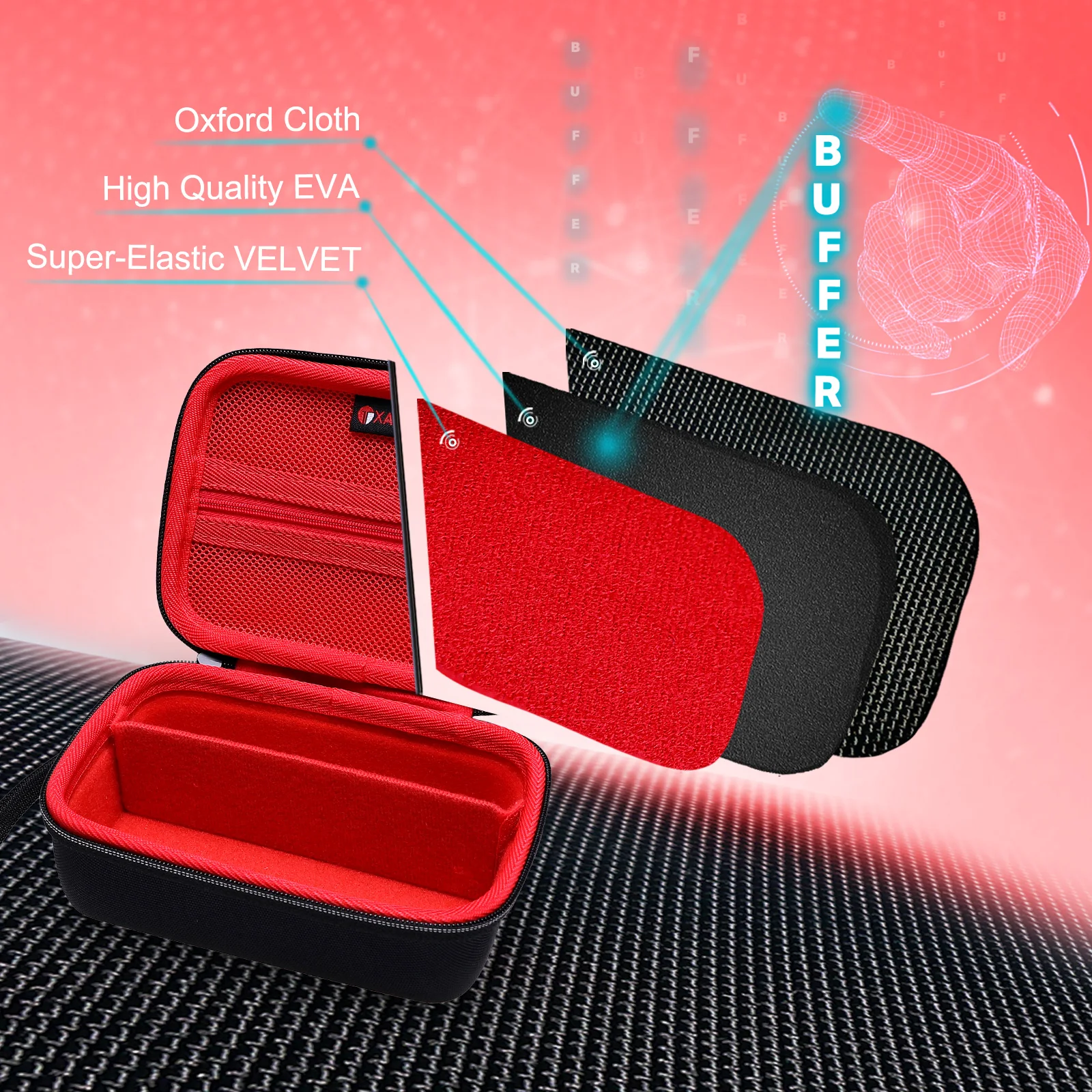 Estojo rígido para câmera de vídeo infantil VTech KidiZoom, à prova de choque à prova d'água, bolsa de transporte de viagem (câmera não incluída)