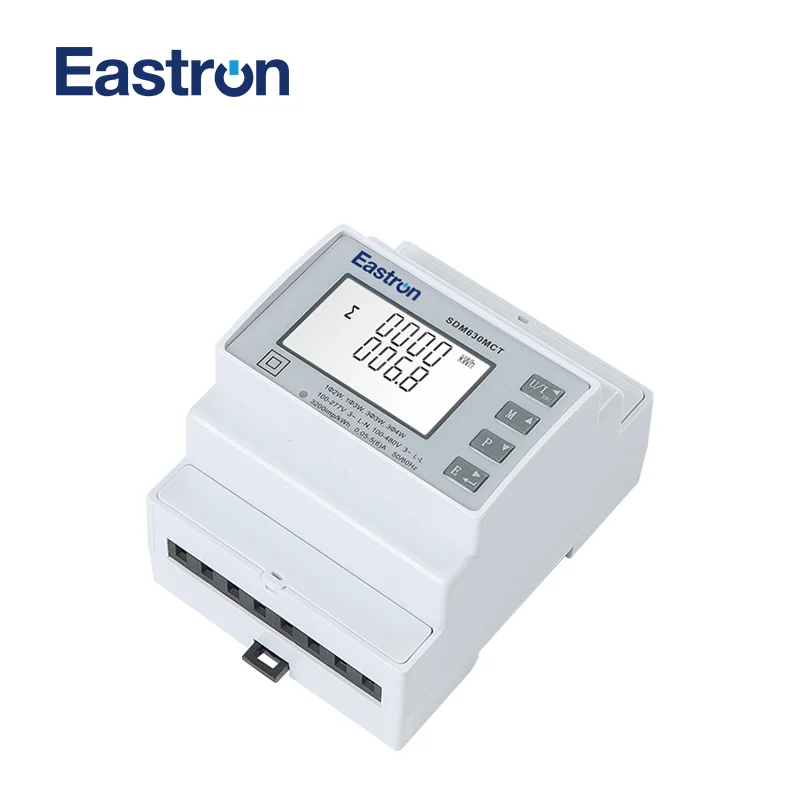 SDM630MCT ETL no MID 1/5A CT conectado Mutli función cuatro módulos trifásicos Digital Din Rail Power Meter, RS485 port Modbus R