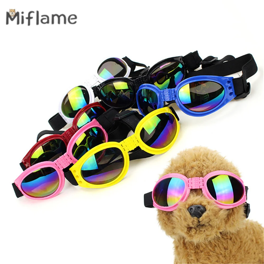 

Miflame Cute Foldable Pet Glasses Dog Sunglasses Sun Protection Sunglasses Accessories Small Dogs Glasses Protective Goggles