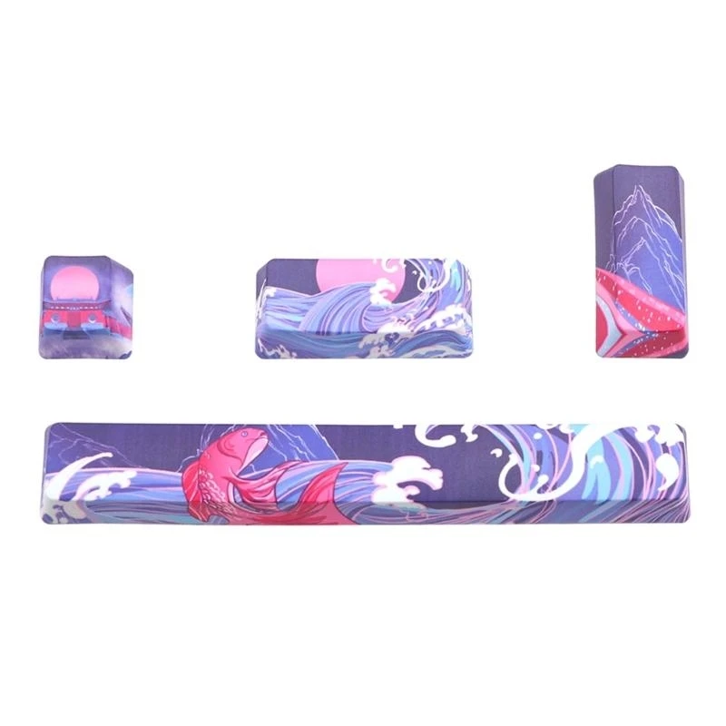 Thick PBT Dye Sub Keycaps Thermal Dye-Sublimation 6.25U Space Enter ESC Keycaps OEM Profile 4PCS/Set