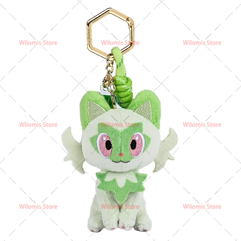 Nouveau jouet en peluche Pokemon Sprigatito Original, dessin animé Kawaii, gâteau Sprigatito, porte-clés, pendentif de sac, poupée douce, cadeau d'anniversaire