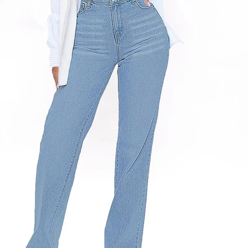 

Faionable Casual Straight Leg Jeans for Women Blue Long Pants Summer 203 Brand Other Cross-Border Women's Clothing