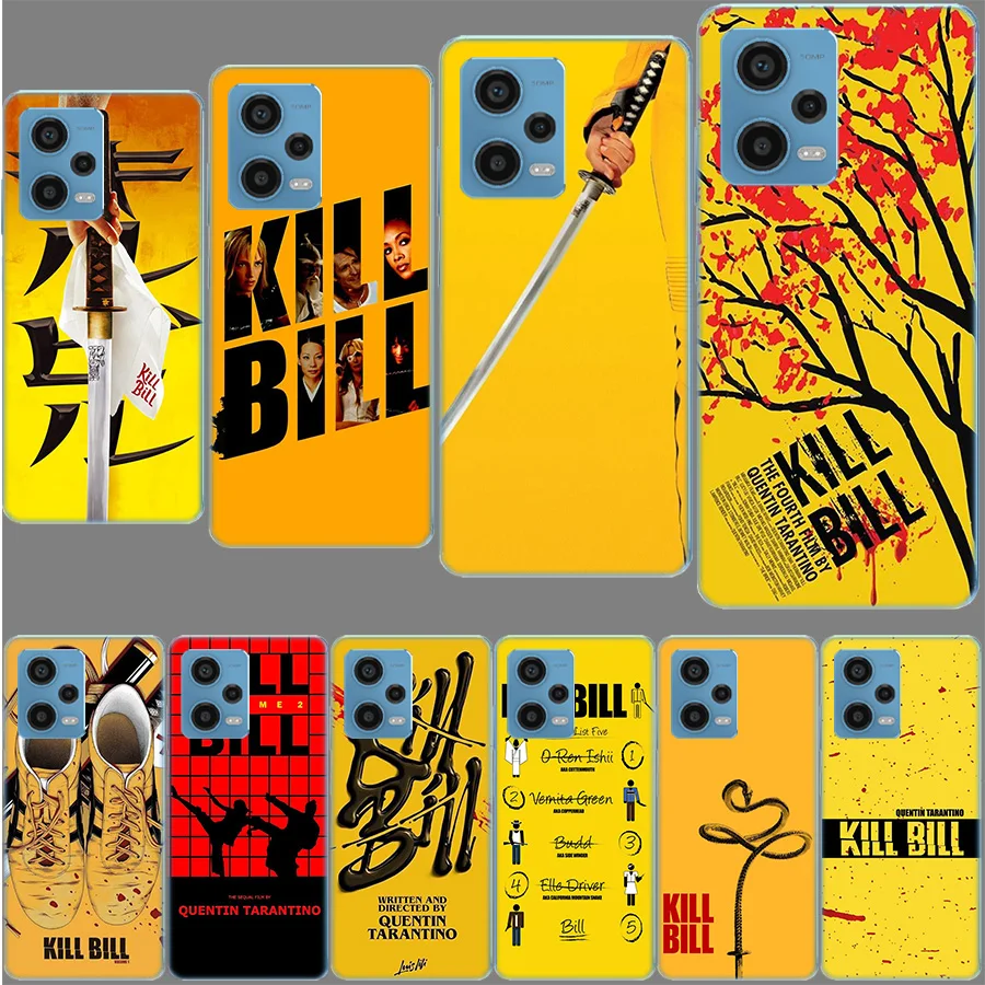 Kill Bill Case for Redmi Note 12 Pro 11 Pro Plus 12S 11S 11T 11E 10 5G 10S 9S 9T 9 8T 8 7 Phone TPU Clear Cover