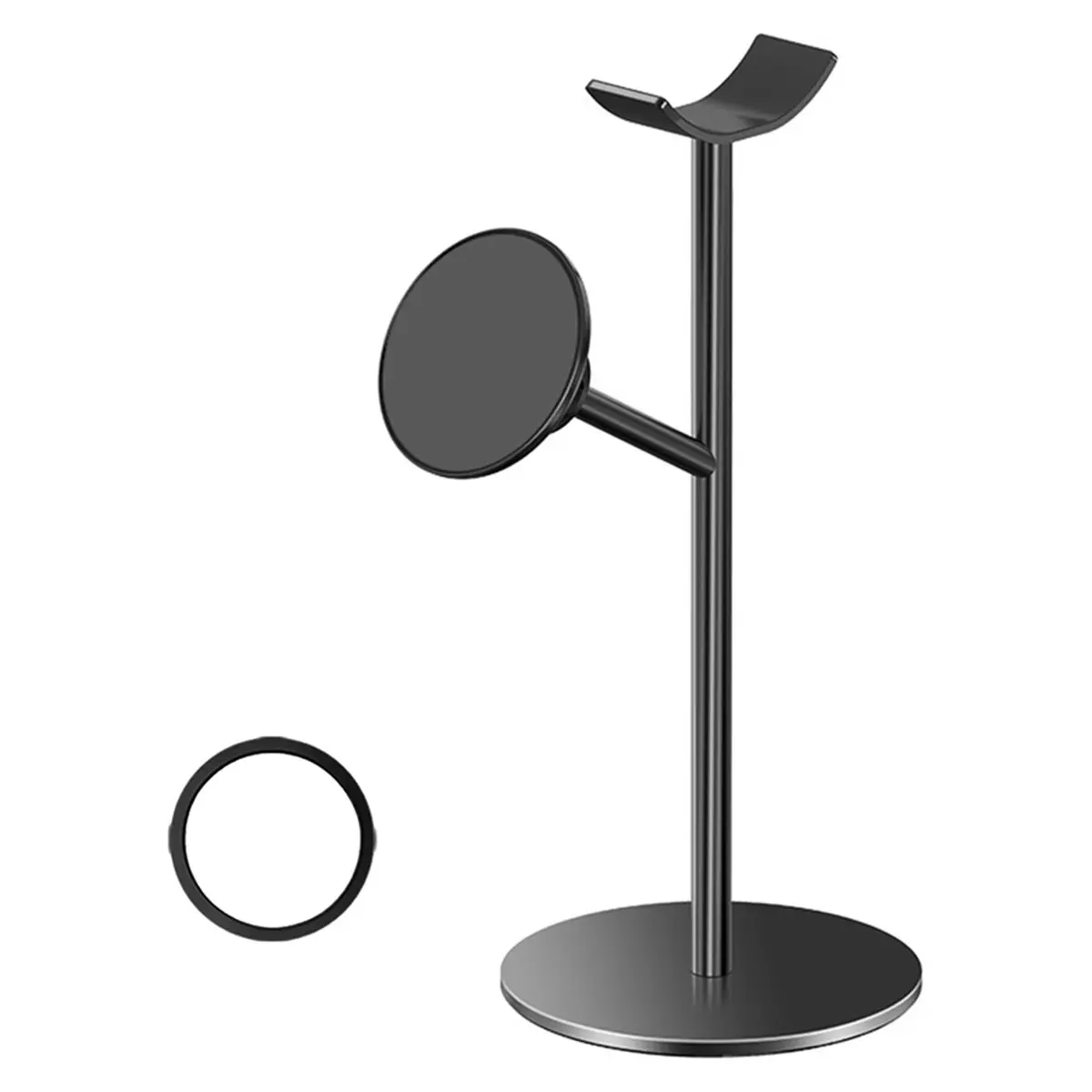 【POPULAR PICK】-2-in-1 Magnetic Mount Headphone Stand - Curved Headset Holder for Desk Organization and Display