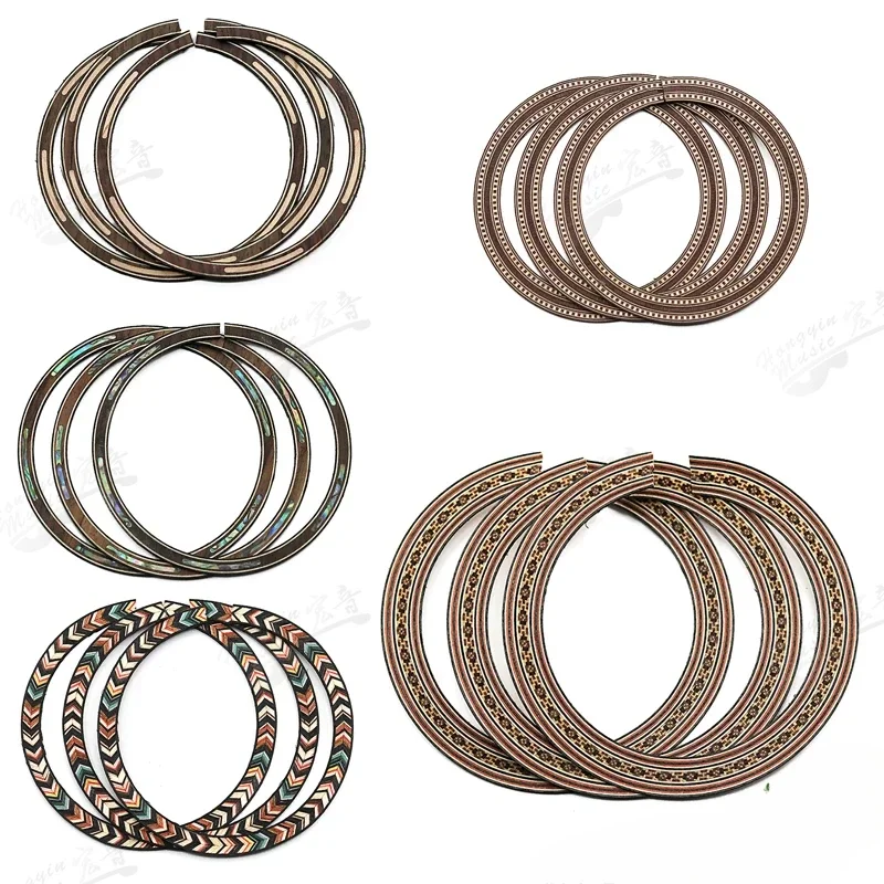 Small Ukulele Four-String Sound Hole Circle Inlay Rosewood Maple Abalone Color Shell Mosaic Caliber Pattern Guitar Accessories