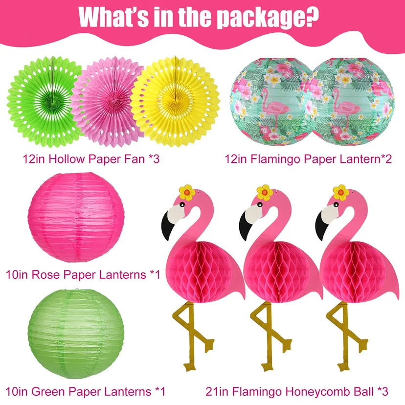 Flamingo Set decorazione matrimonio ruota fai da te carta a nido d\'ape palla fiori artigianato festa di compleanno matrimonio Baby battesimo