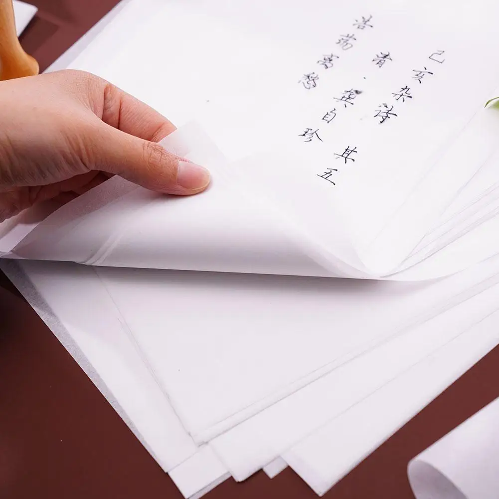 半透明のトレーシング紙、書き込み、コピー、スクラップブック、描画、書道、文房具、描画、100枚、セット、27x19c、j8b6