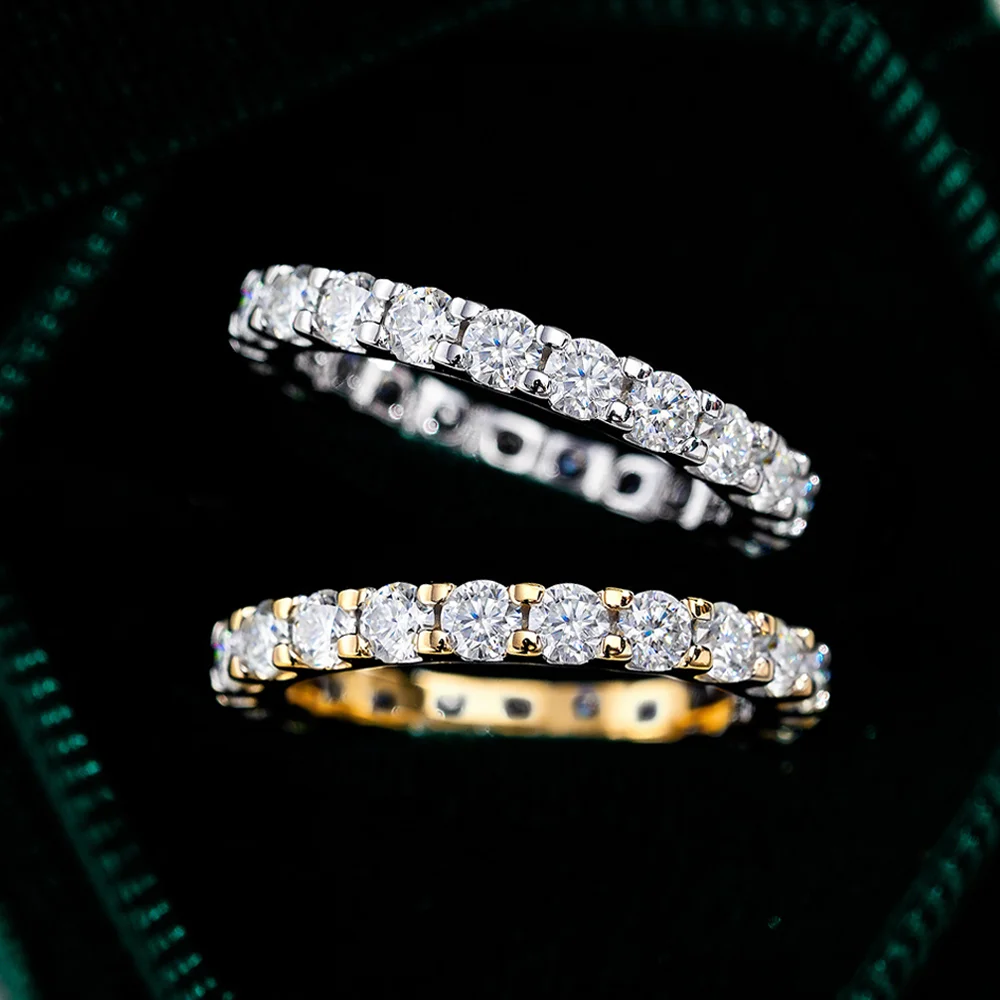 

Кольцо из муассанита для женщин, 2,2 карата, 3 мм, из стерлингового серебра S925, обручальное кольцо, изысканные женские украшения с сертификатами