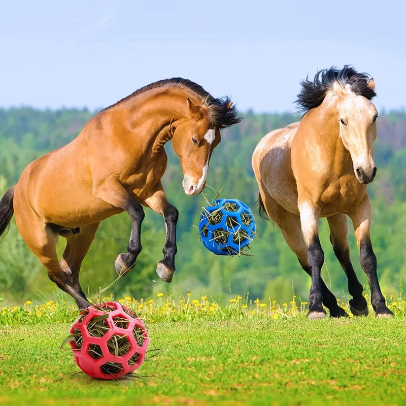 New-2 Packs Horse Treat Ball Hay Play Ball,Goat Hay Ball Hanging Feeding Toy For Sheep Horse Goat Feeder And Relieve Stress