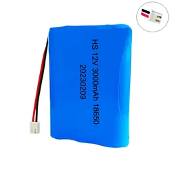 12V 18650 3000mAh akumulator litowo-jonowy Monitor kamera telewizji przemysłowej bateria 12.6 V 11.1V akumulator 18650