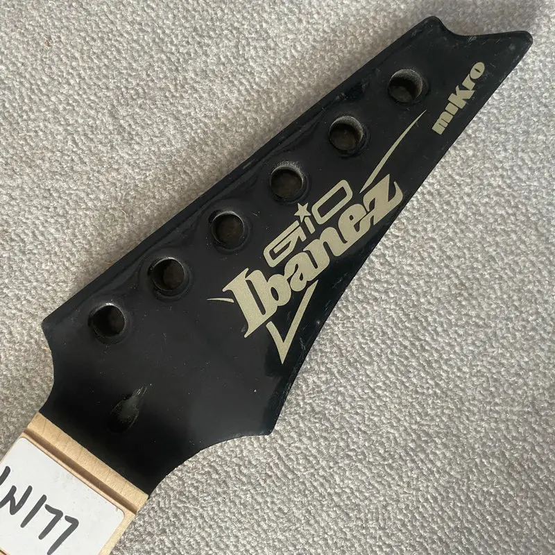 LN177 Ibanez  Electric Guitar Neck Unfinished 24 Frets Maple Wood 564MM Scales Length Right Hand DIY Guitar Part No Frets&Paints