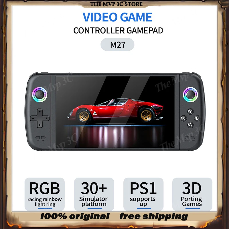 

НОВЫЙ 7,0-дюймовый большой экран M27, портативная карманная ретро-ручная игровая консоль, индивидуальный игровой контроллер, переключатель, геймпад для ПК