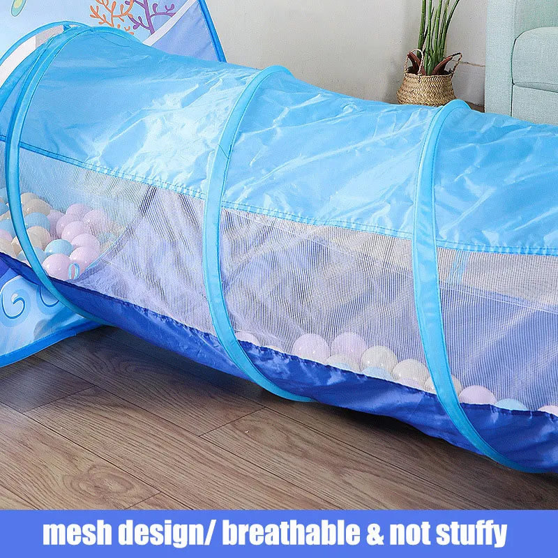 3 in 1 Portable Children\'s Tent Toys Camping Tent Kids Ball Pool  for Children Play House Crawling Tunnel Outdoor Pop-up Tents