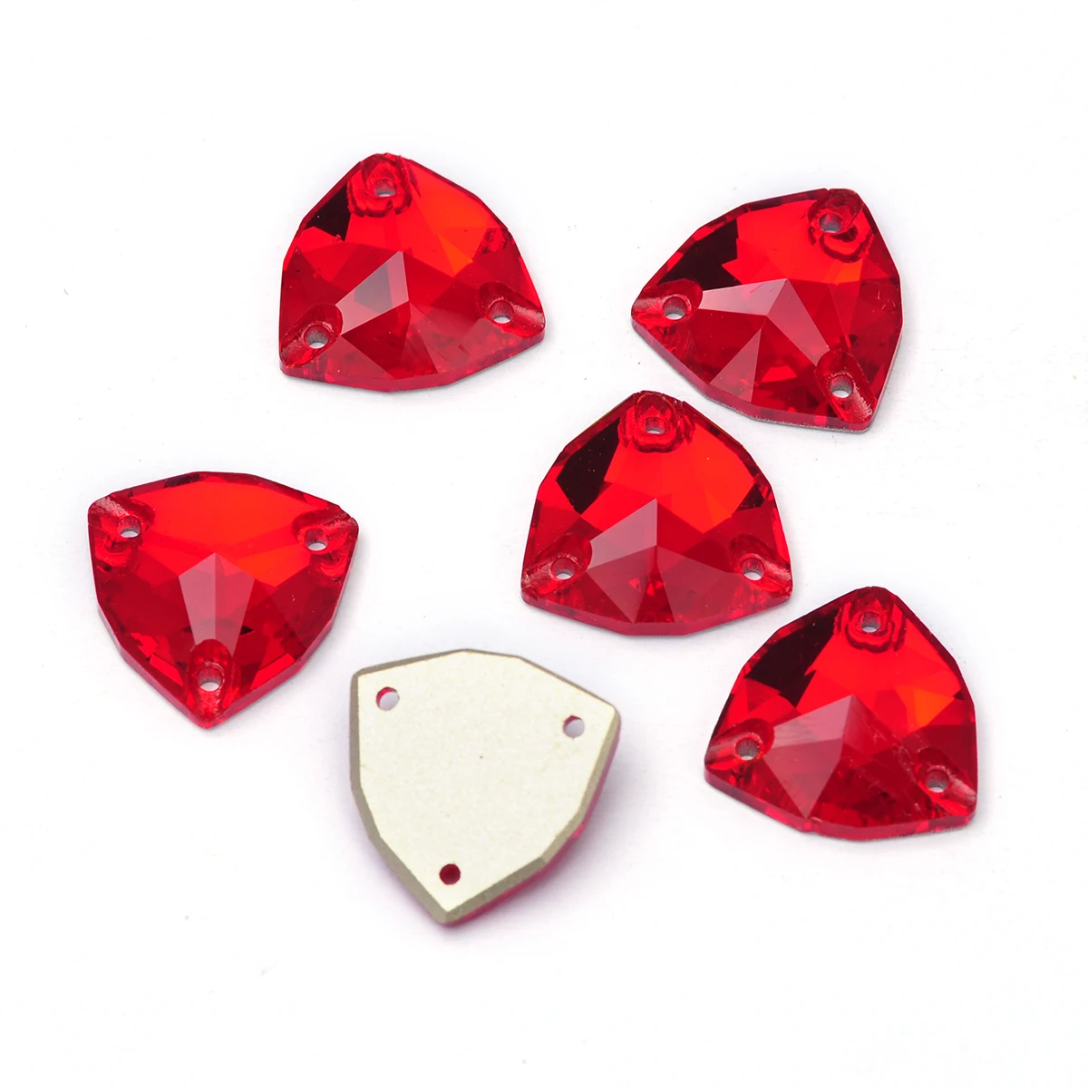 Hellrote K9-Glas-Diamantperlen DIY Näh-Kristallsteine Flache Strasssteine zum Aufnähen für Kleider, Kleidungsstücke, Taschen – Detail 14