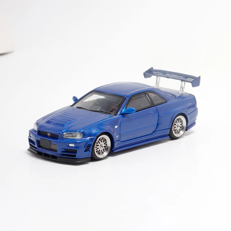 日産-車モデルgtrr34スカイラインシミュレーション合金,静的ディスプレイ,収集可能なギフト,おもちゃ,お土産の装飾,ダイキャスト1:64スケール