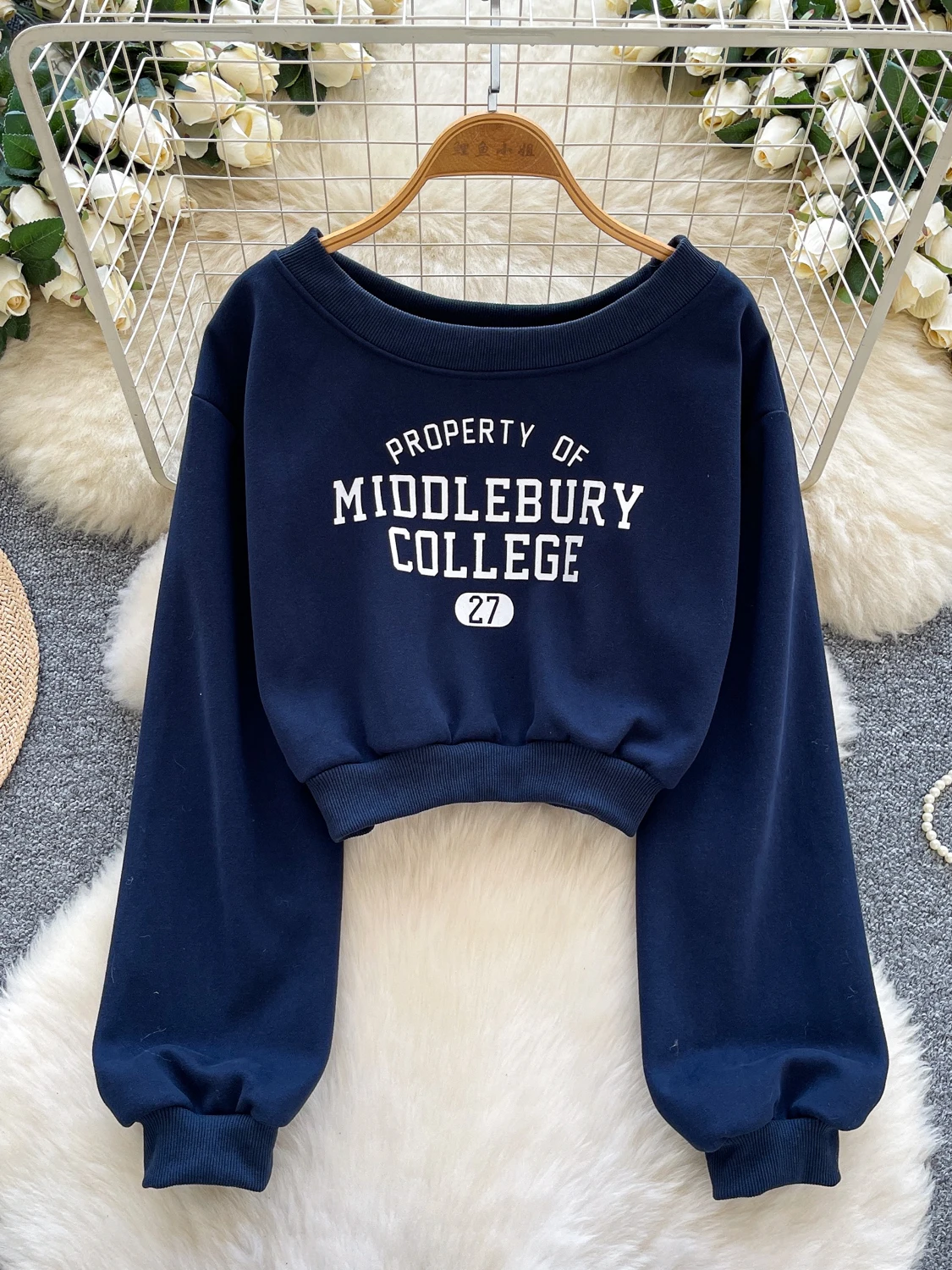 アメリカンデザイン ルーズ ロング スウェットシャツ レディース スパイシーガール カジュアル 多用途 オルトトップ 秋 2025 新作 ストリートウェア