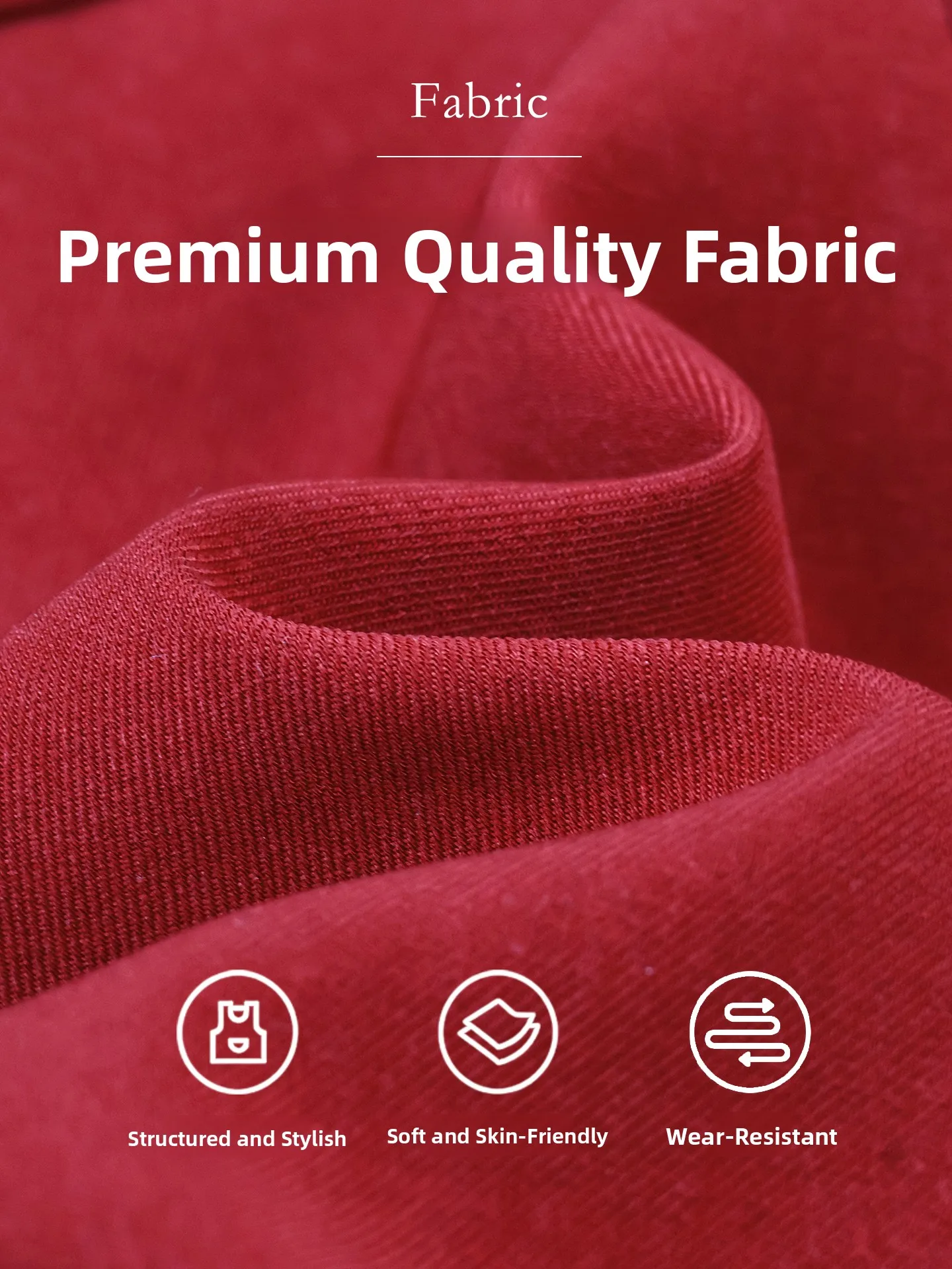 Red A-Line  Skirt Women's Short Sleeve Two-Piece Set Summer Breathable Comfortable High Waist Zipper Back Skirt