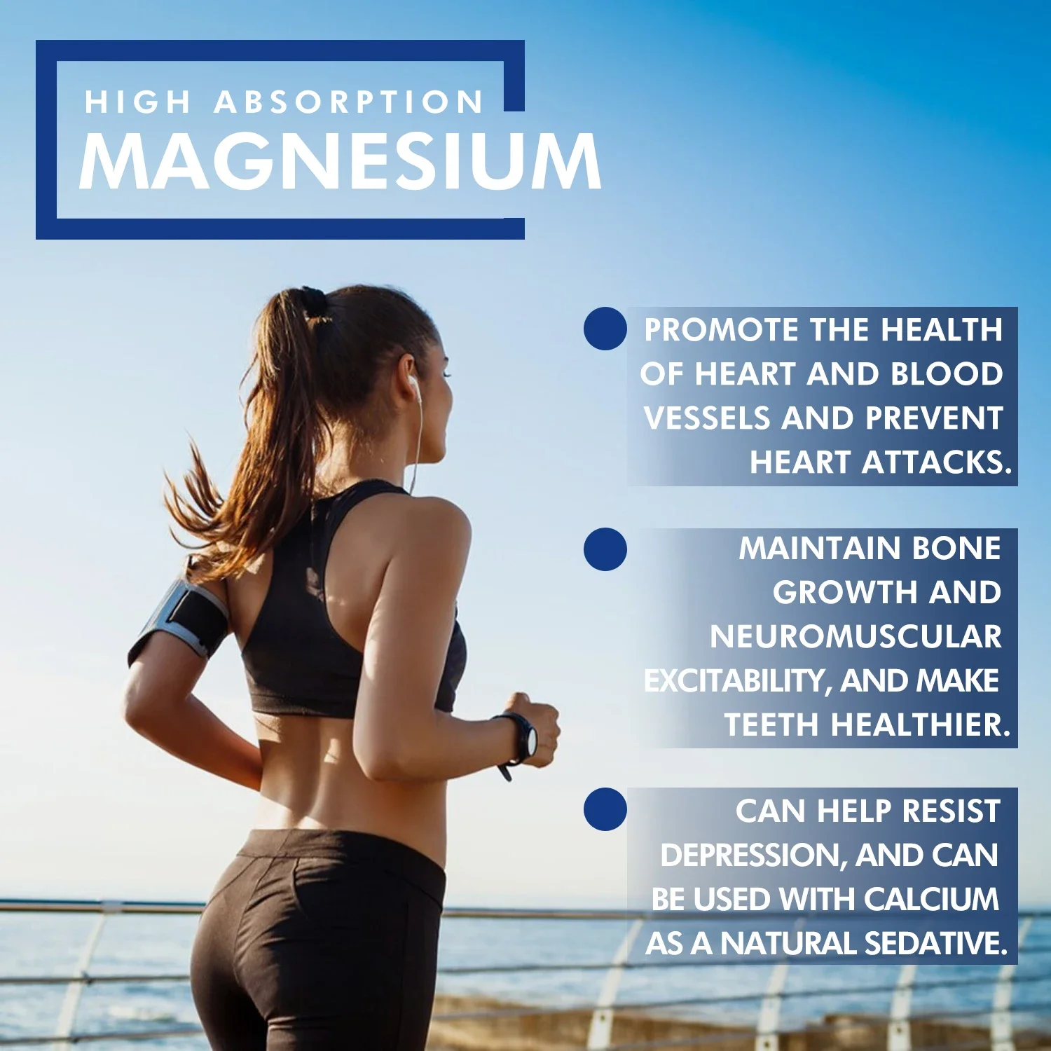 Highly Absorbable Magnesium - Supports Bone Density and Muscle Relaxation, Promotes Healthy Sleep