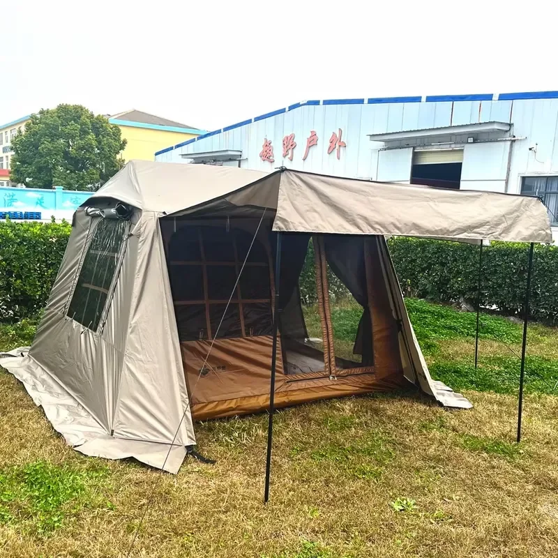 Large Outdoor 3/4 Person Camping Tent Pop-Up Family Tent for Instant Easy Setup Automatic Instant Cabin Tent