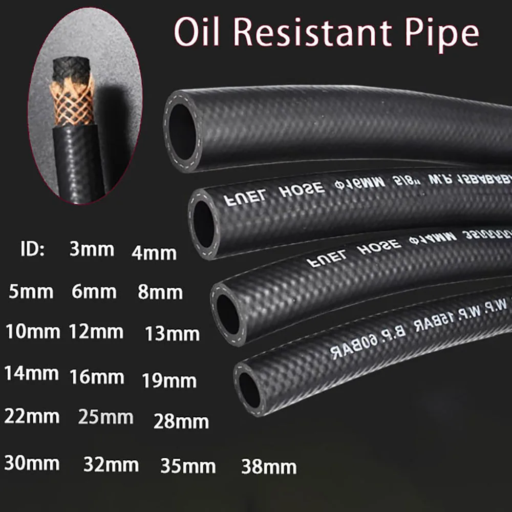 ID3~38mm NBR diesel engine high-pressure oil pipe, high temperature resistant oil delivery hose 1M