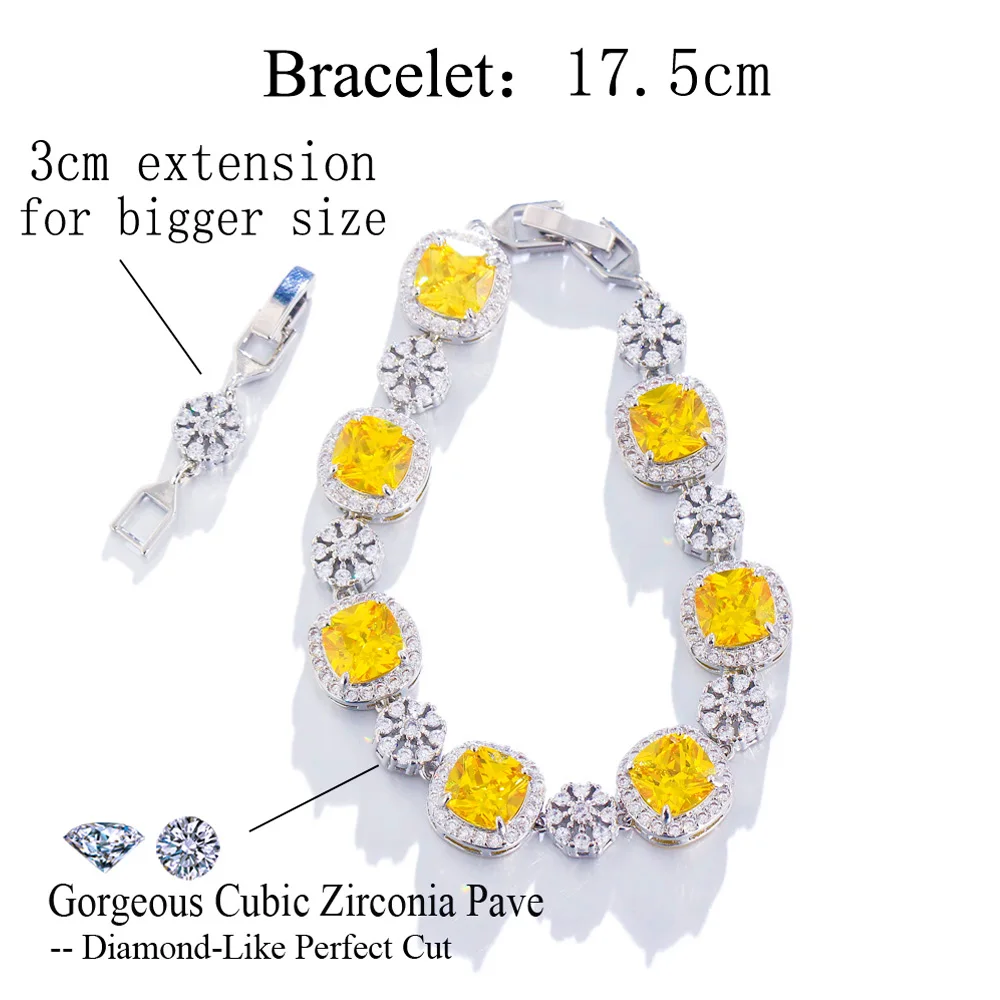 Pera Fashion Silver Color Jewelry with Pink Yellow Crystal Chain Link Bracelets Adjustable Length for Female Party Gift B149 image 2