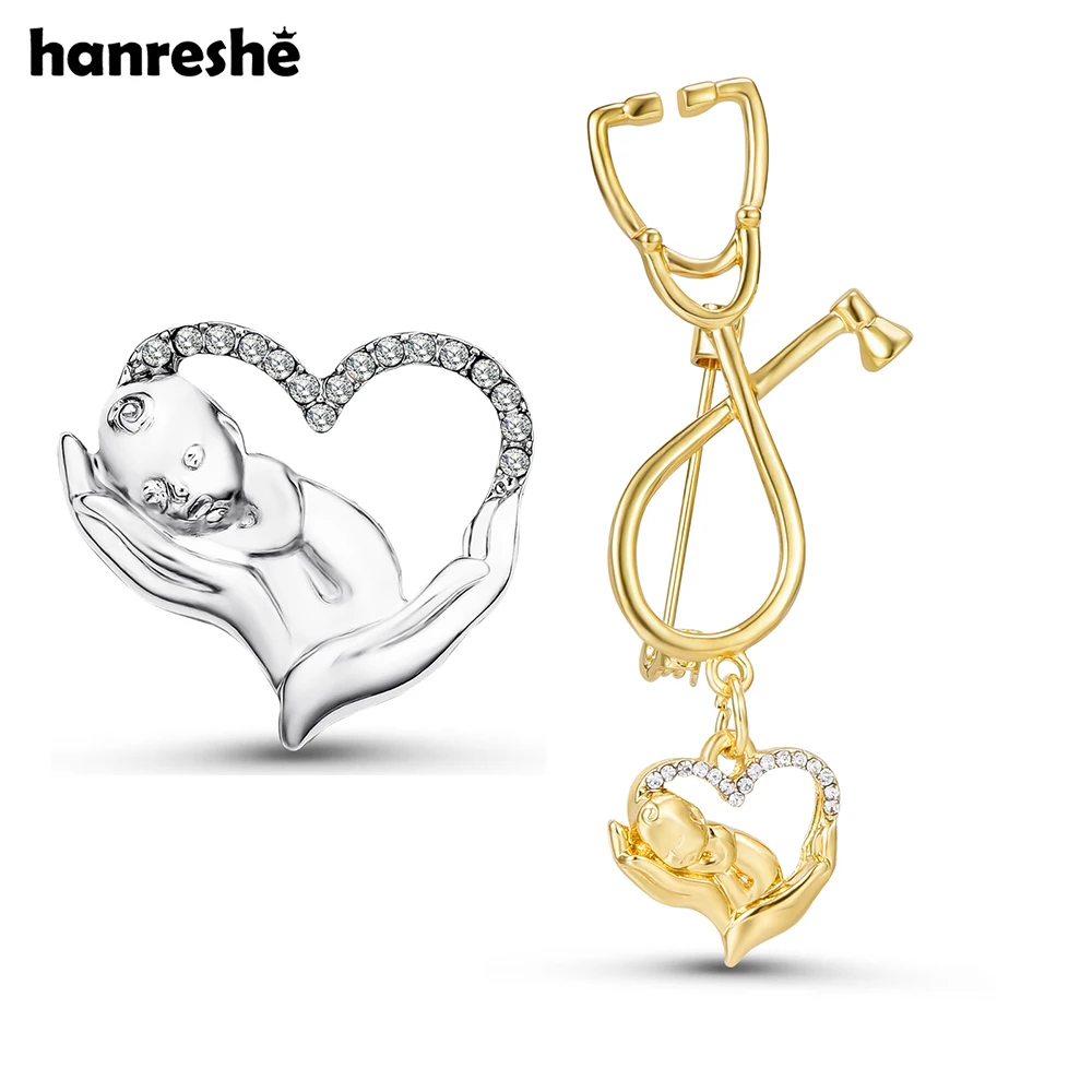 

Hanreshe Baby Newborn Charm Brooch Medical Obstetric Jewelry Lapel Pin for Obstetrician Midwife Backpack Badge Accessories