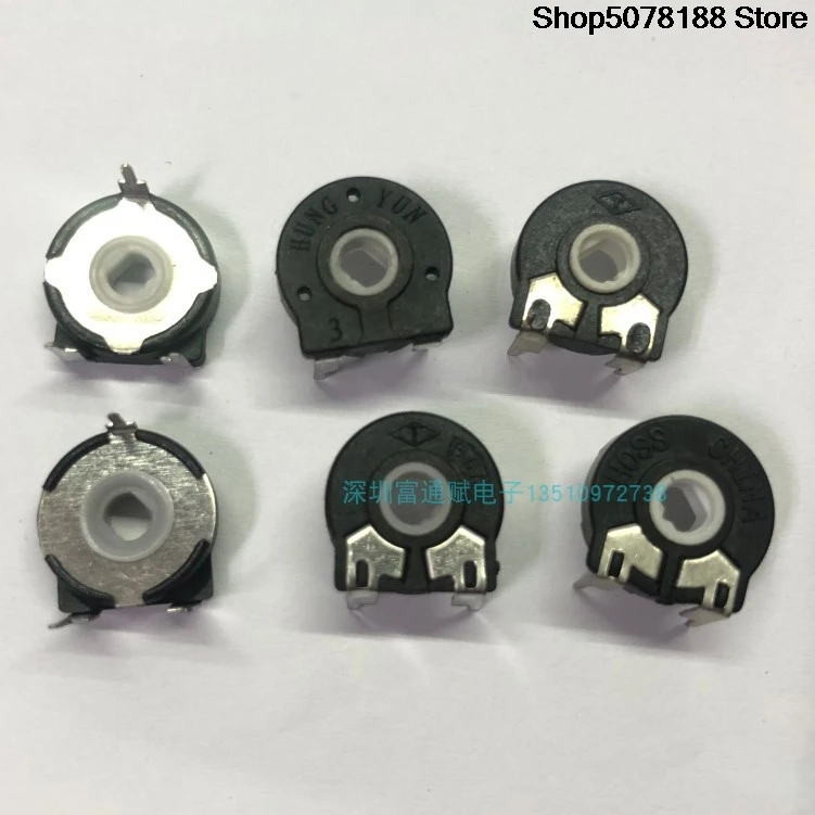 10PCS   High quality potentiometer PT15-1K2K 5K 10K 20K50K100K Horizontal adjustable resistor
