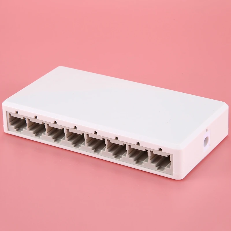 8 port Gigabit Switch Desktop RJ45 Ethernet Switch 10/100Mbps Hub Switch (EU Plug)