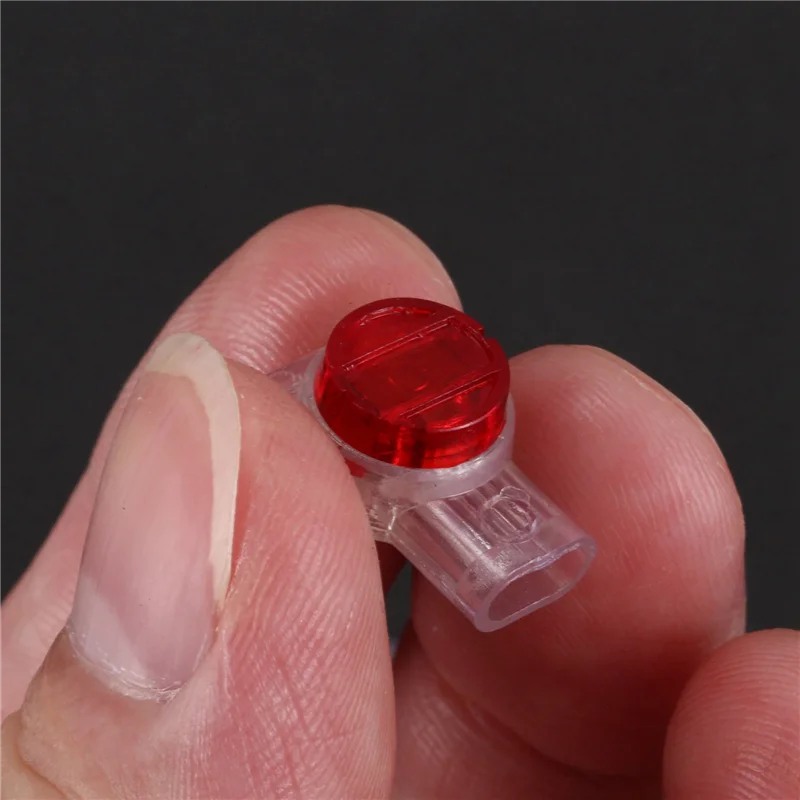 

550 Pieces Gel Splice UR Connector 3 Port Wire Connectors Red+Clear