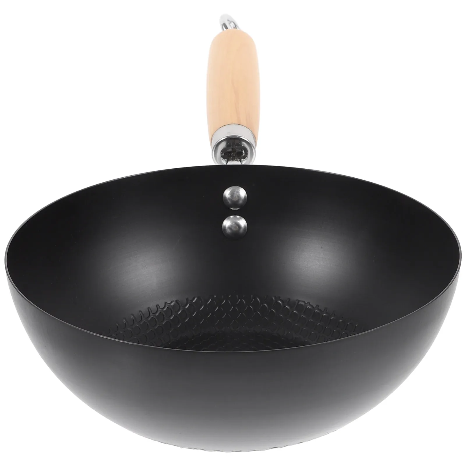 

Маленькая антипригарная сковорода-вок из кованого железа для газовой плиты, кухонная утварь для дома и ресторана, японский вок