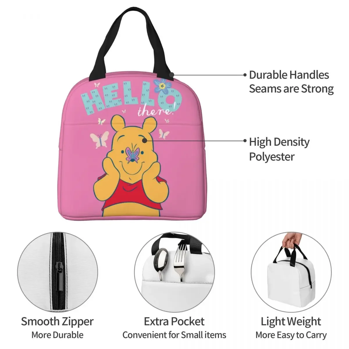 Winnie The Pooh borsa termica per il pranzo borsa termica contenitore per il pranzo ciao a tenuta stagna Tote Lunch Box uomo donna College Outdoor