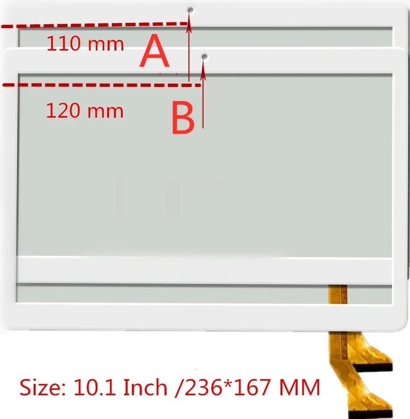 Nowy 10,1-calowy ekran dotykowy do tabletu A TYD 108H pojemnościowy ekran dotykowy czujnik digitizer panel naprawa i części zamienne