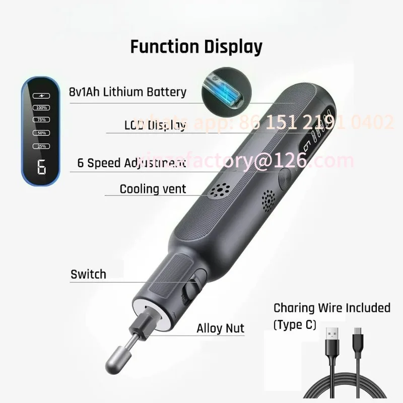 

Customizable Mini Grinder Electric Grinding Engraving Cordless Variable Speed Lithium Battery Power Tool