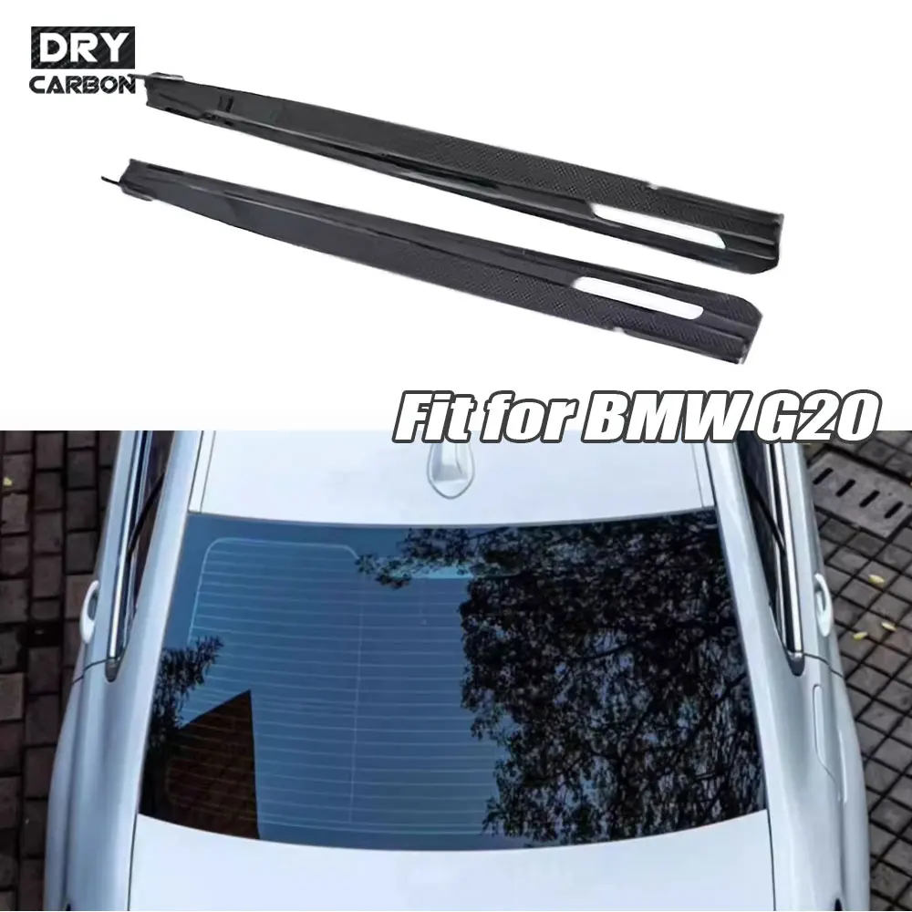 Side Skirts Rocker Panel Lip Splitter for BMW G20 CMST Sport 2023+ Dry Carbon Fiber Car Styling Body Kits Accessories FRP