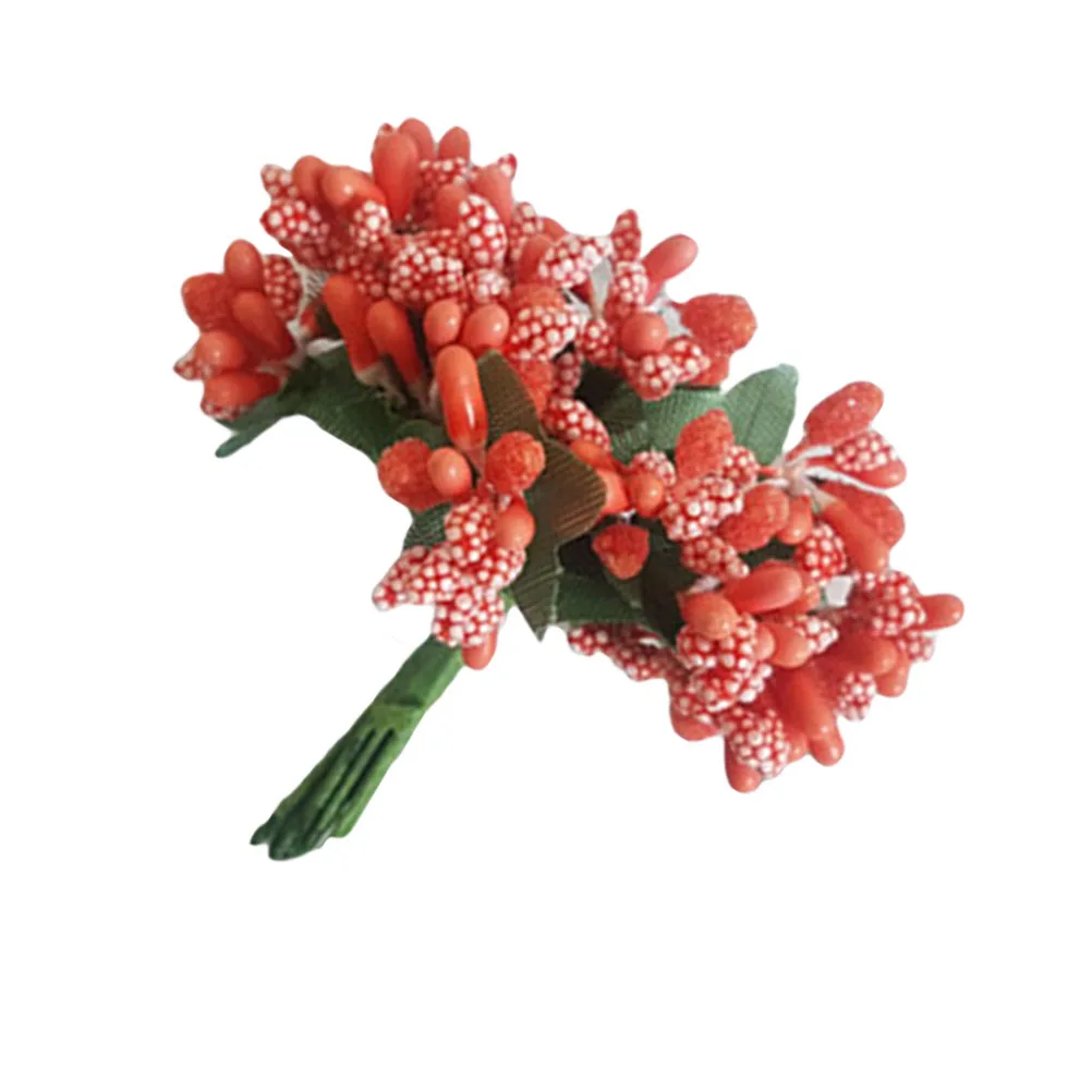 

12Pcs Artificial Pip Berry Picks Mini Realistic Lifelike Vivid Color for Wedding Party Home Kitchen Coffee Shop Decor Fake