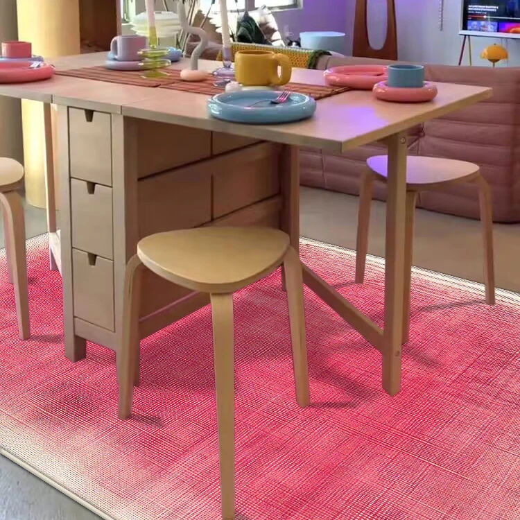 Pink Gradient Carpet Living Room Large Size Carpets Bedside Floor Mat Girly Cute Creative Home Decoration Rug for Bedroom 거실 카펫