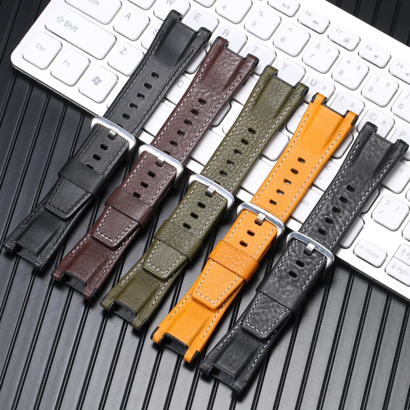 Leather Rubber Strap For CASIO G-Shock GST-S100 S110 S130 W100 210B B100 W300 Watchband Replacement Bracelet Watch Accessories