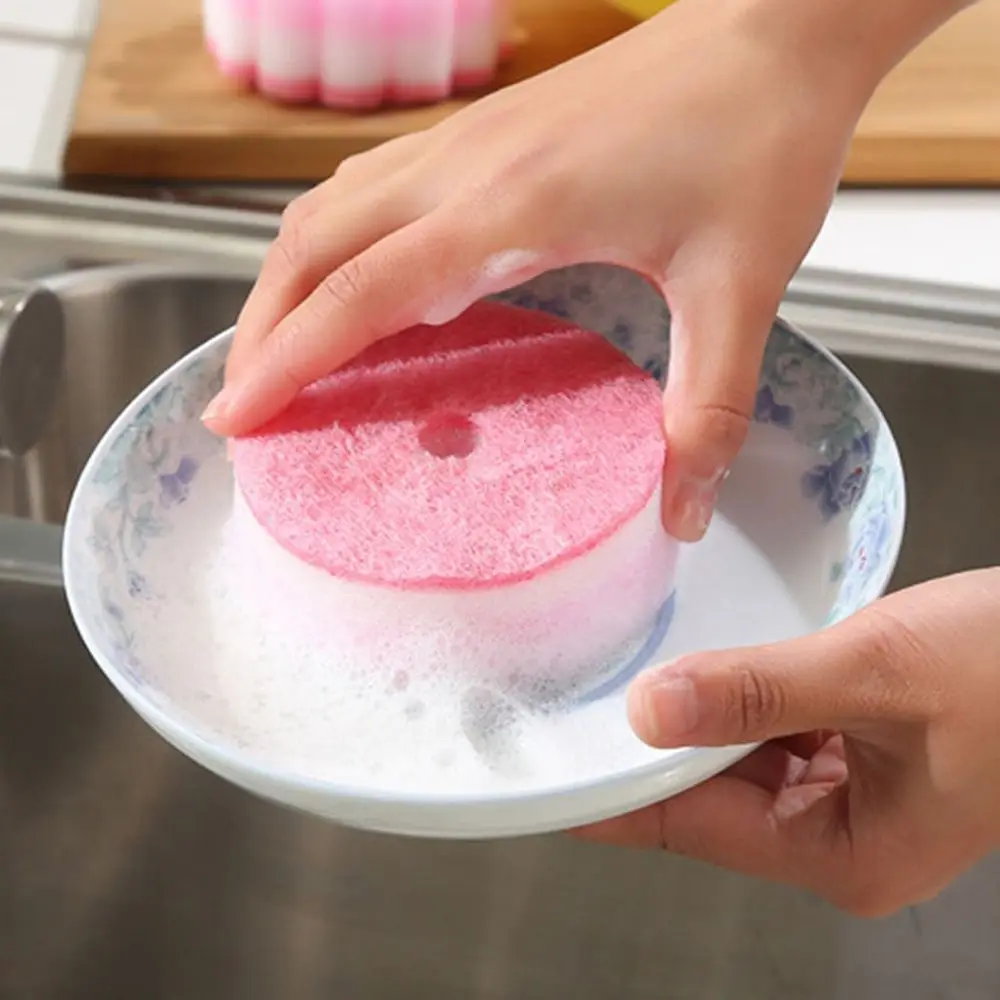 

Flower Shaped Cleaner Brush Sponge Kitchen Cleaning Tools Eraser Bathroom