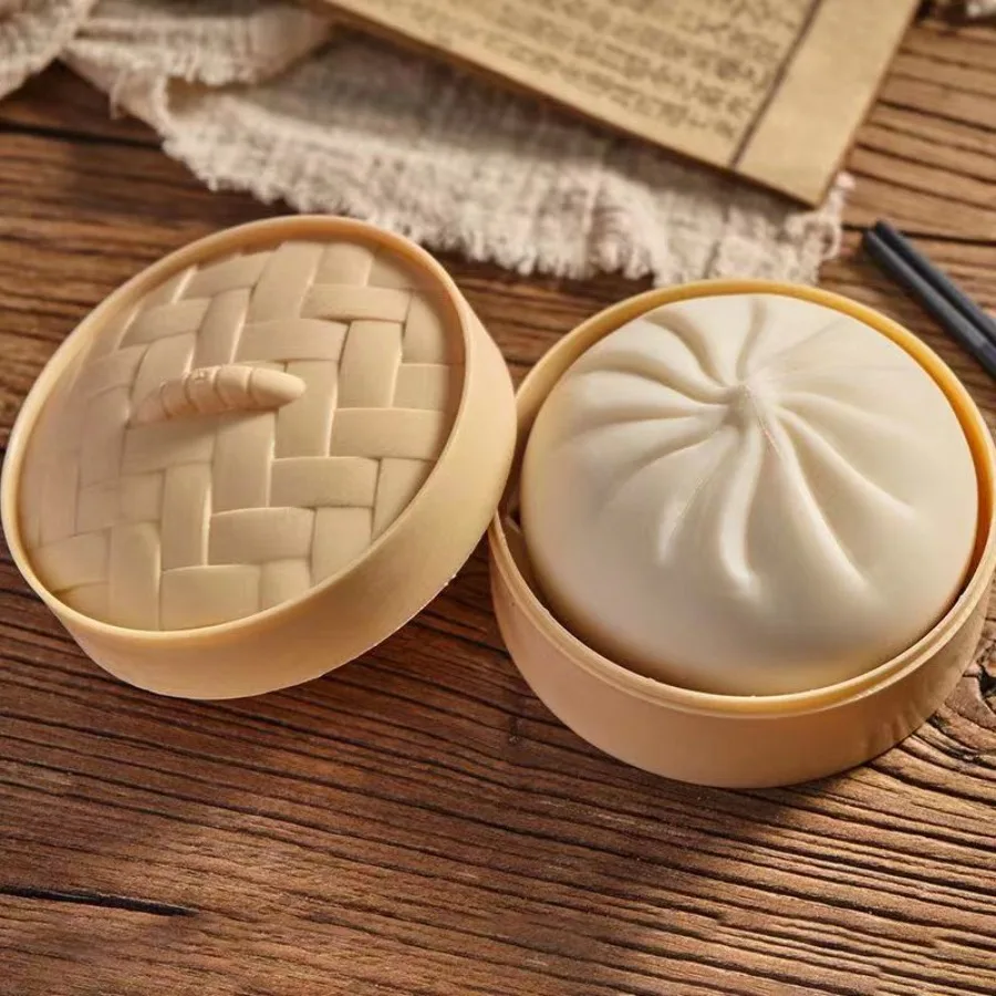 Internet celebrity simulation decompression steamed buns vent pinching music slow rebound pork buns small steamed buns toys who - Detail 1