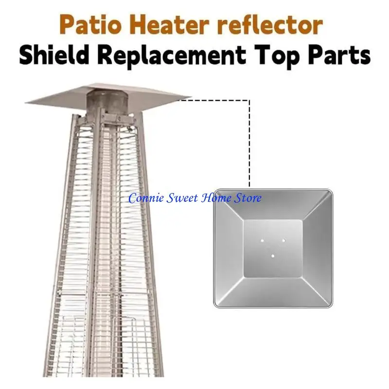 

LXAF Reflective Aluminum Cover to Improve Patios Heaters performances 17.8x17.8Inch Size Offering Enhances Durability