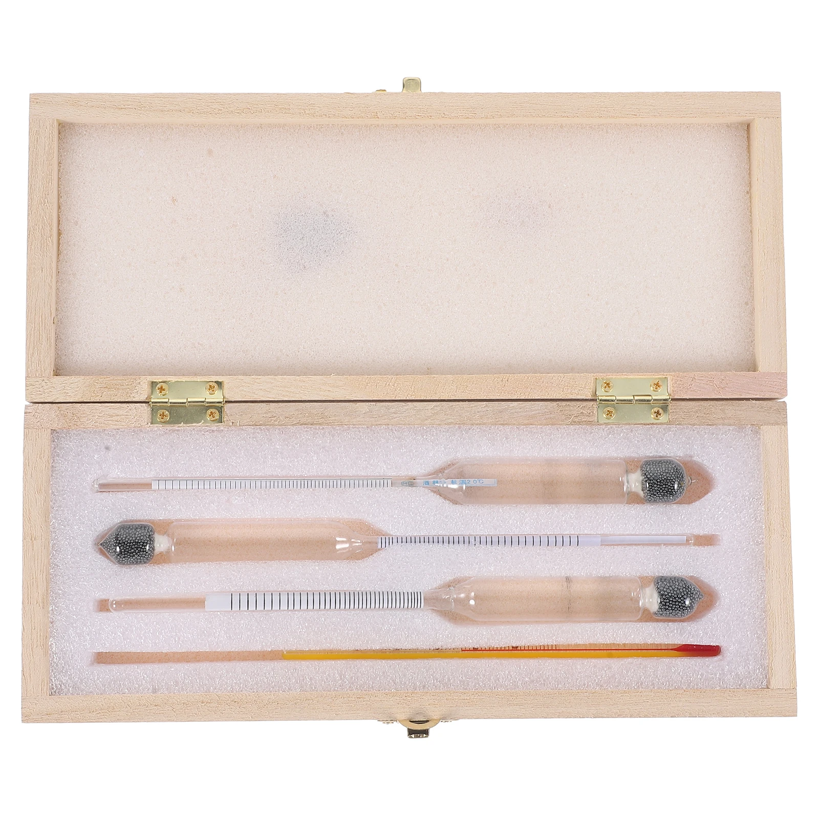 

Alcohol Hydrometer Thermometer Set Glass Material Lightweight Portable Design Accurate Results Home Brewing Kit Making