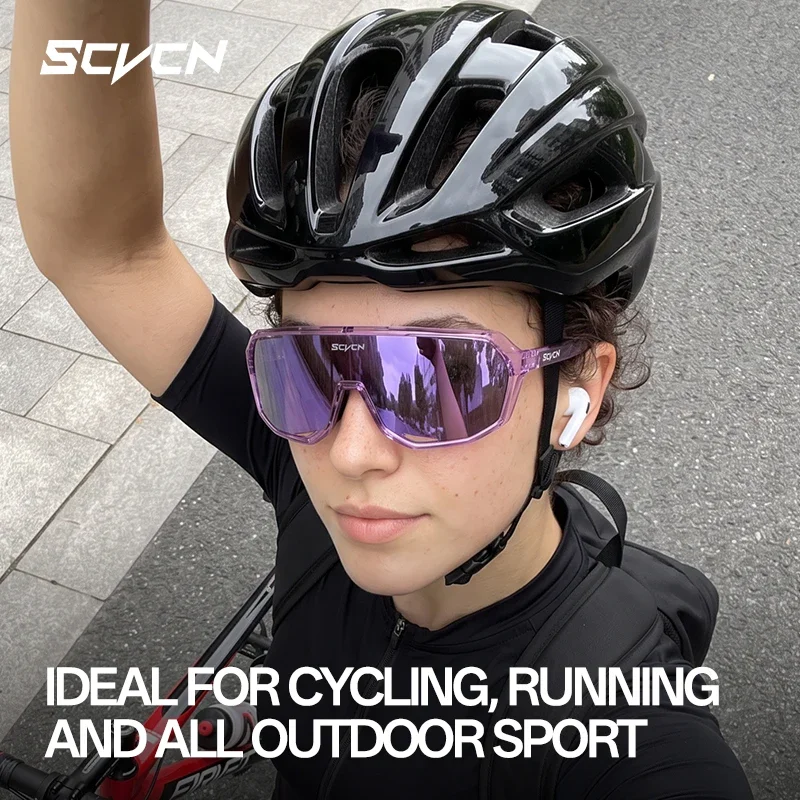 SCVCN Photochromic Cycling Sunglasses Men Climbing Glasses Women Outdoor Sports UV400 Mountain Hiking Eyewear Off-road Goggles
