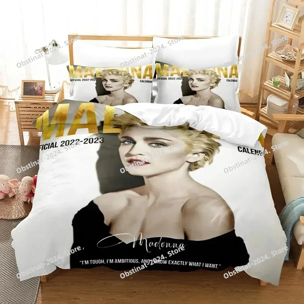 Singer Madonna Bedding Set Printed With Pillowcase Bed Duvet Cover Soft Single Double Queen Super King Size Adult Kid Bedroom