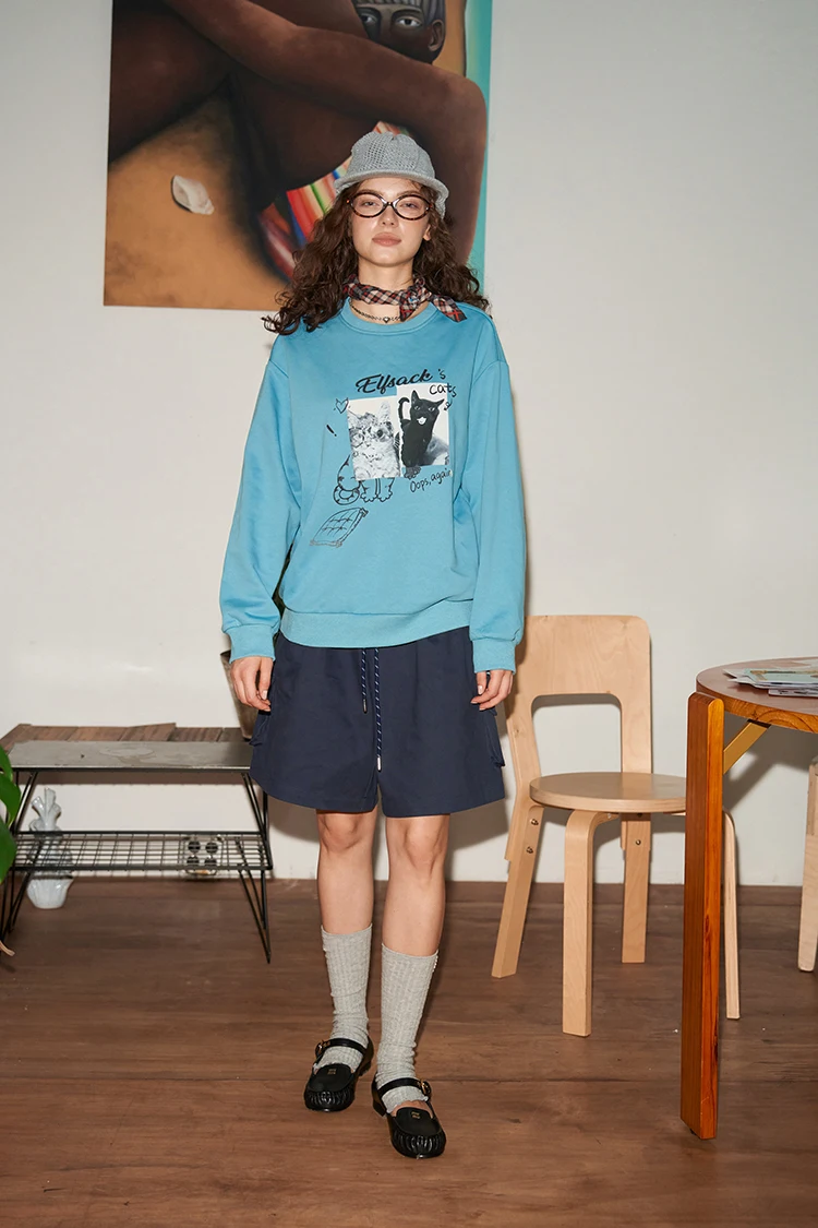 ELFSACK Damen-Sweatshirt mit Grafik- und Slogan-Print, Alltags-Outdoor-Oberteil – Detail 15