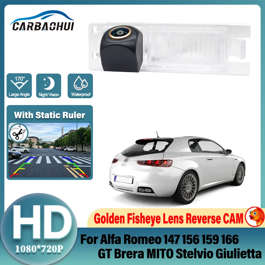 HD 1080P 170° Rear View Camera Backup Reverse Parking Camera For Alfa Romeo 147 156 159 166 GT Brera MITO Stelvio Giulietta