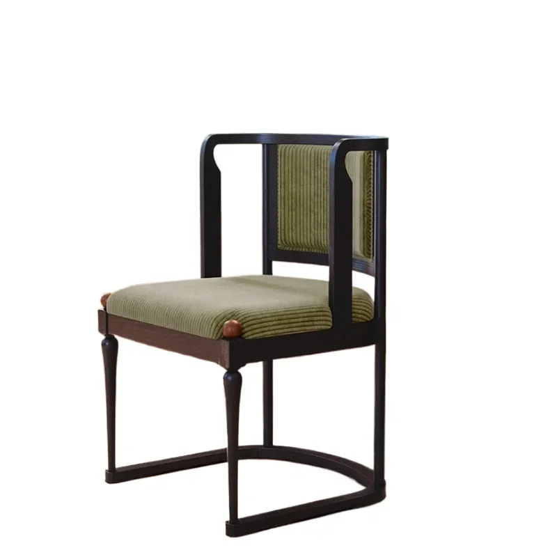 

Solid wood living room tea chair master position antique designer ash wood arc backrest book chair