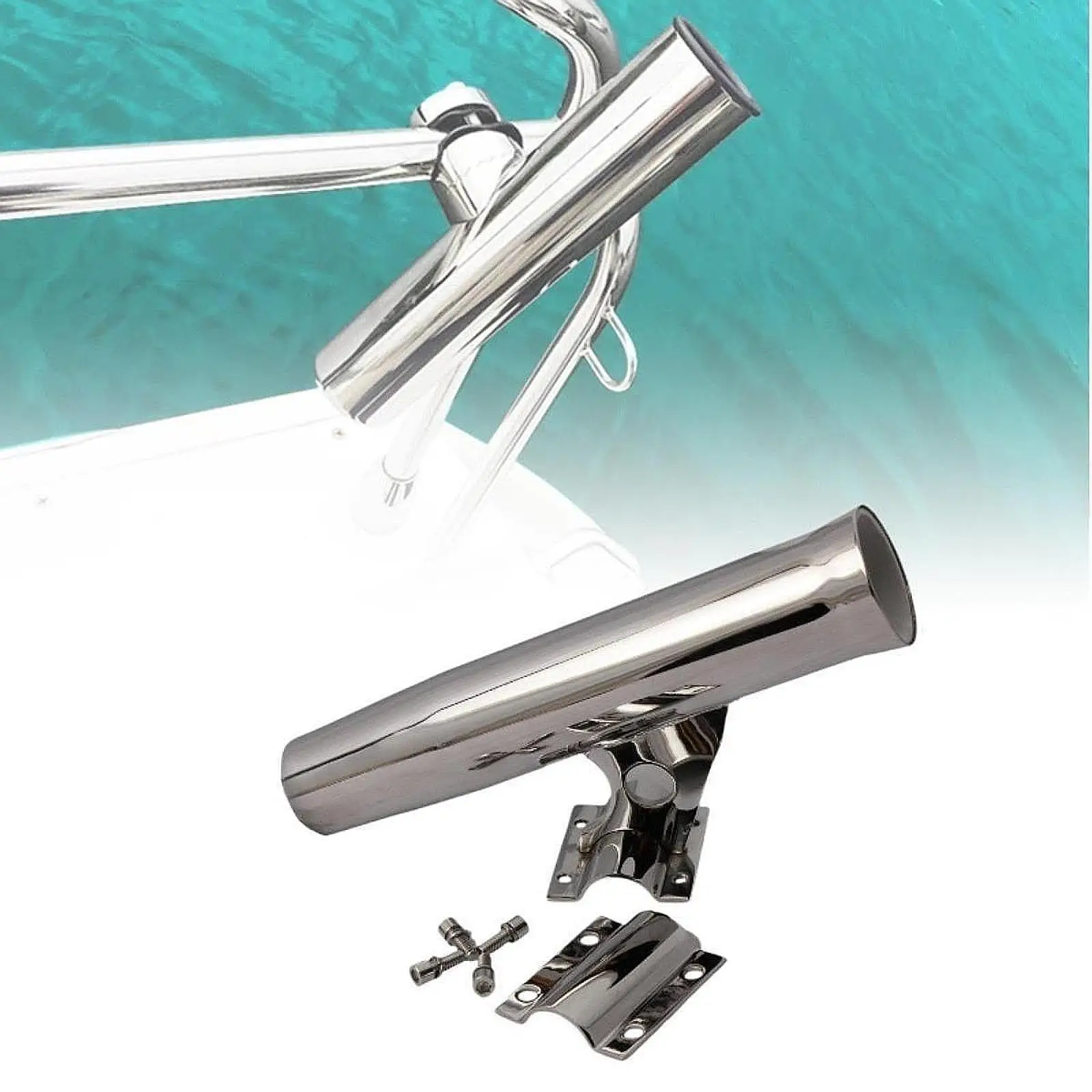 ボートアクセサリー-クランプオン釣り竿ホルダー-取り付け簡単-スタンドハードウェア