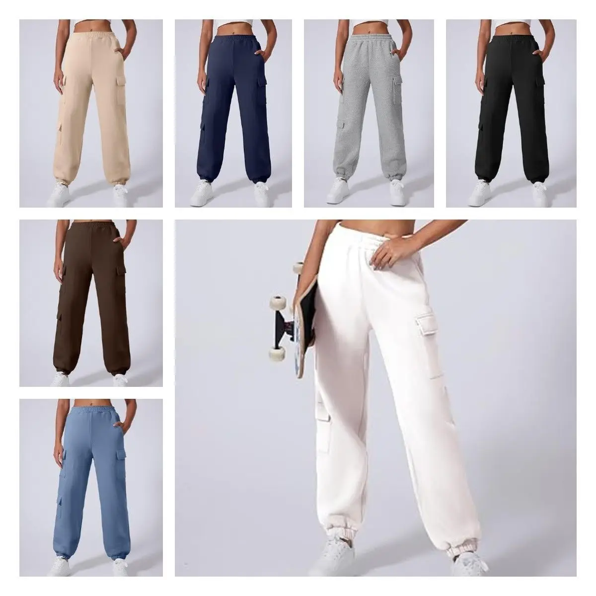 Thiened Fce pantalons de sport pour femmes décontracté Sle avec kets pantalons de course automne Faion 2024 taille élastique