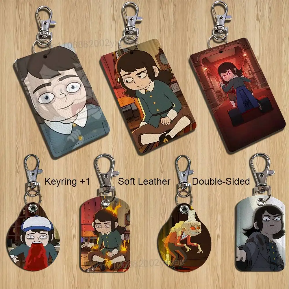 Cool Abaddon H-Haunted Hotel Cartoon Singer Anime Card Keychain Fashion Pendant Bag ID Door Card Case Bus Card Cute Adult